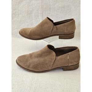 Toms Women’s Shaye Booties Size 9.5 Camel Brown Suede Low Ankle Slip On